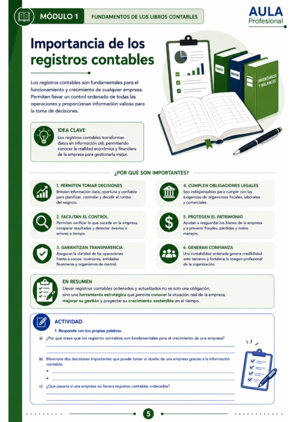 Producto - Cuadernillo de Actividades - Libros Contables - Edición 2026 - PDF Digital - 4