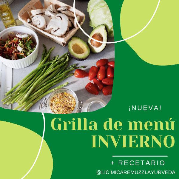 Producto - Grilla de menú invierno para TODAS tus comidas + Recetario INVIERNO