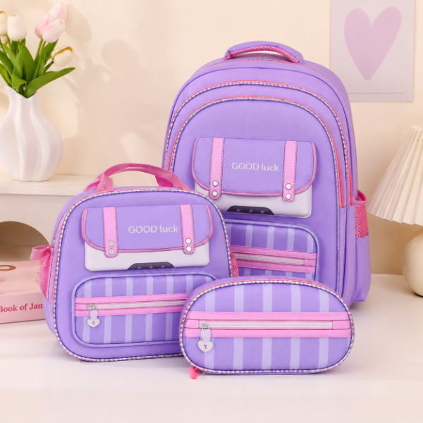 Producto - Set Lila Mochila + Bolso + Cartuchera