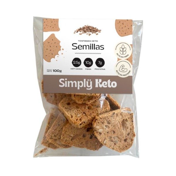 Producto - Tostadas Keto Semillas x 100g SIMPLY KETO