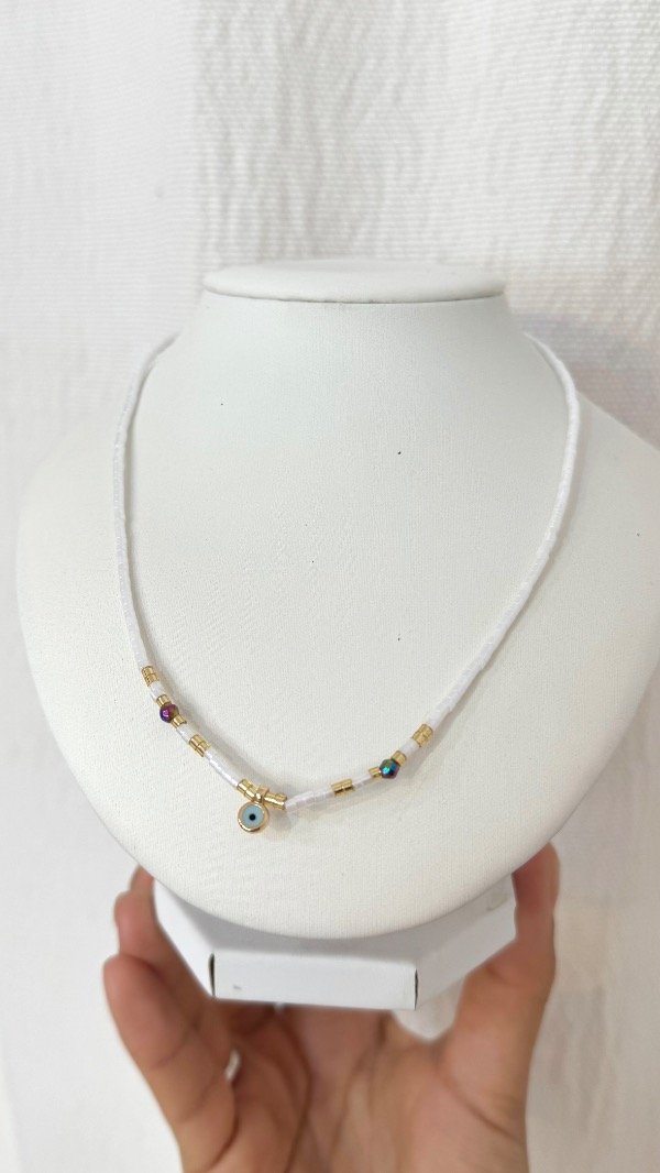 Producto - Collar canutillos ojo turco