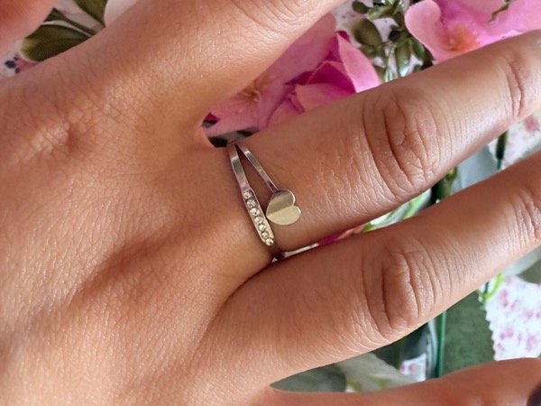 Producto - Anillo corazón brillante