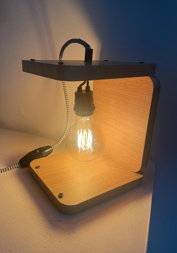 Producto - Lampara de Madera Cubo Deco