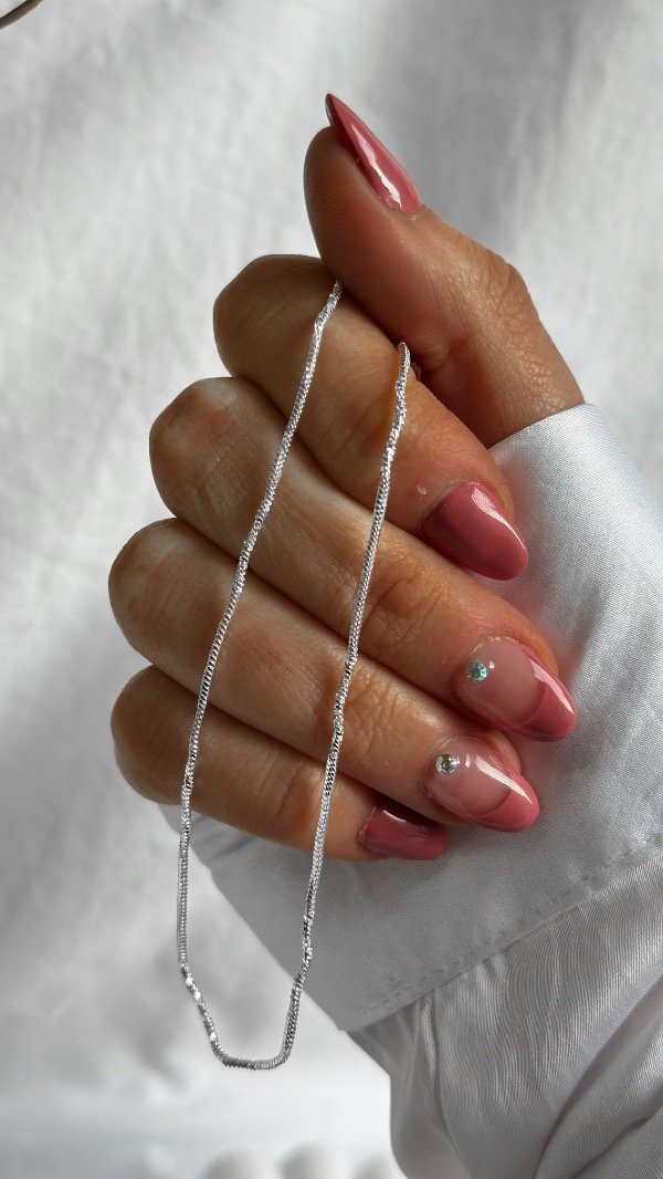 Producto - Cadena Shine regulable (acero blanco)