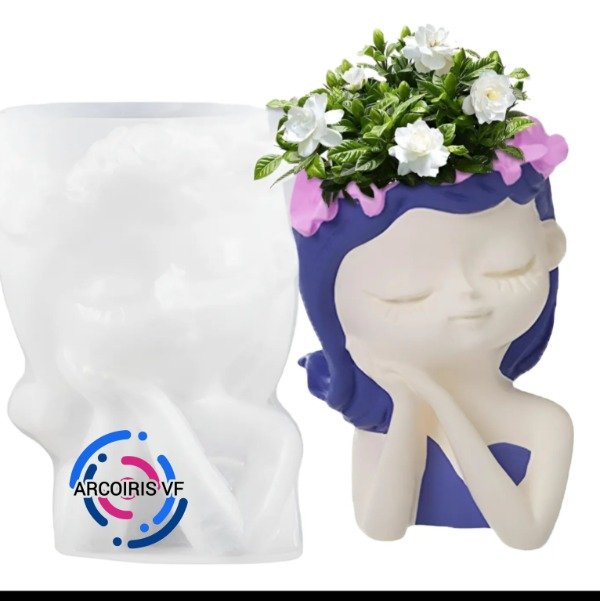 Producto - Molde maceta Nena Enamorada