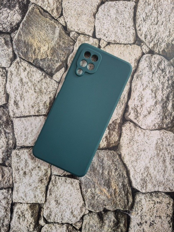 Producto - Funda silicone soft con felpa Samsung A12 verde