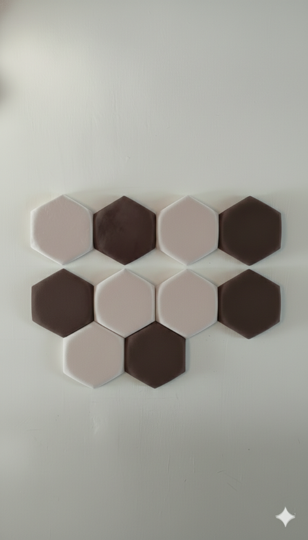Producto - Respaldo autoadhesivo hexagonal