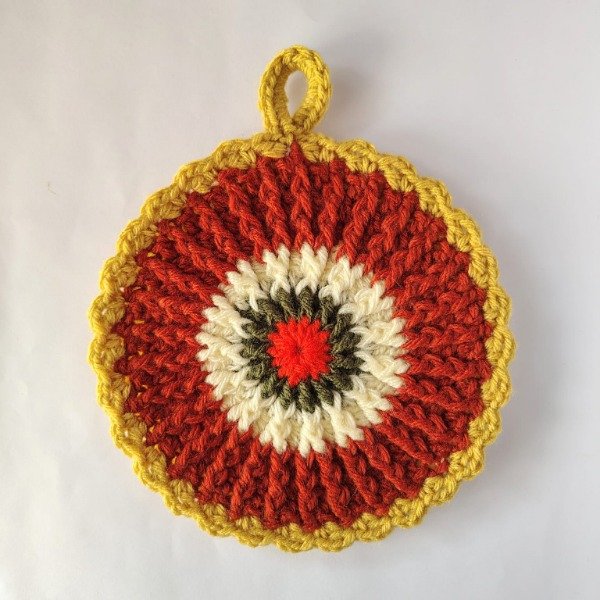 Producto - Agarradera cocina redonda tejida crochet