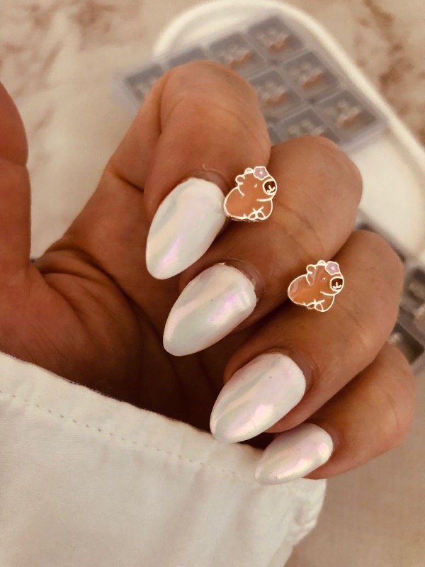 Producto - Abridores Capibara hembra con florcita Plata 925