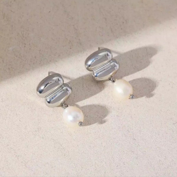 Producto - Aros perlas silver