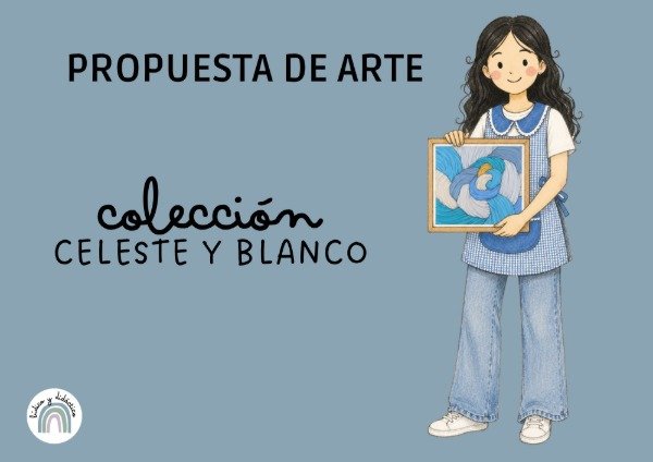Producto - Propuesta de arte: Colección celeste y blanco