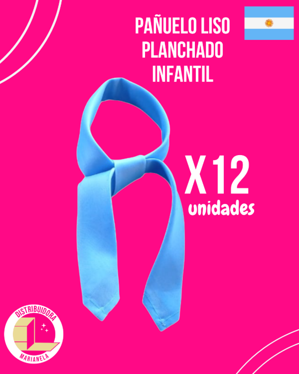 Producto - Pañuelo Liso planchado infantil - Pack x12 unidades