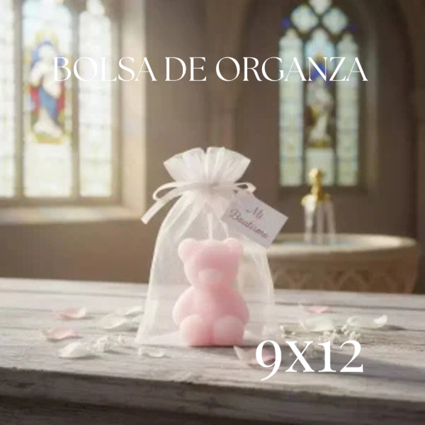 Producto - Bolsa de organza 9x12 blanca 10u - 1