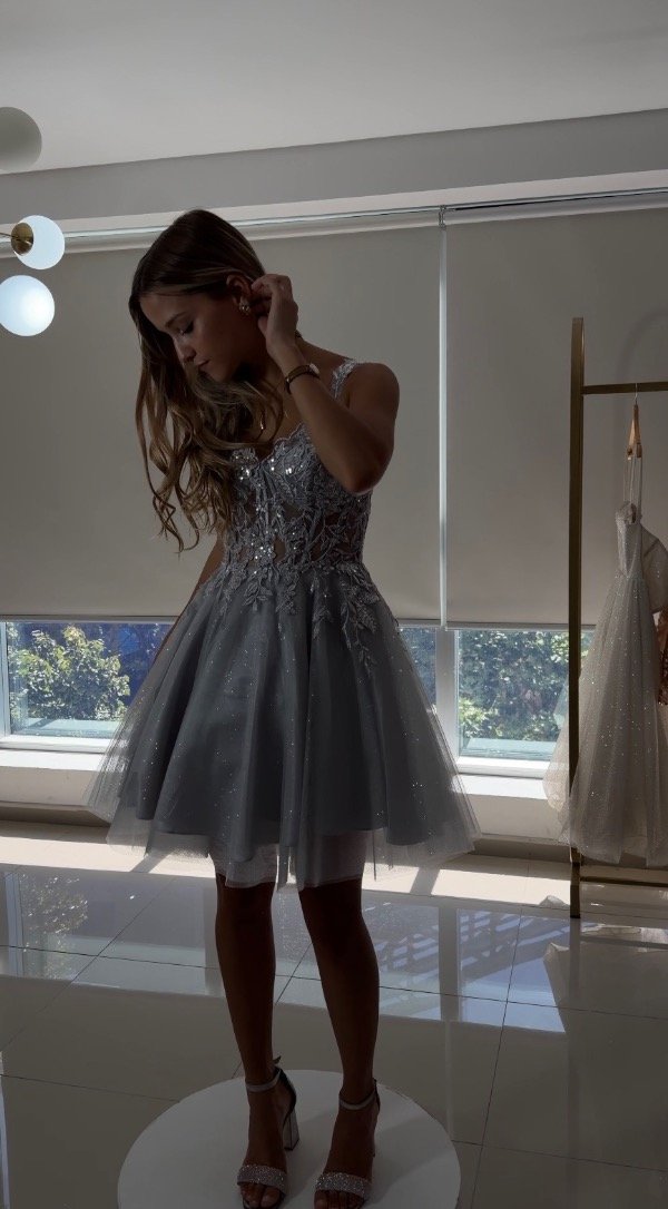 Producto - Vestido Miami corto plateado - 3