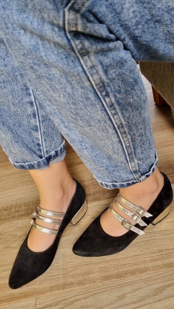 Producto - Katia gamuza negra con platino