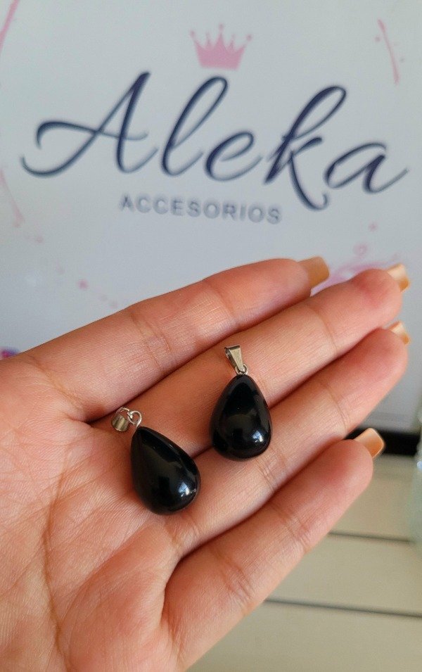 Producto - Dije gota obsidiana