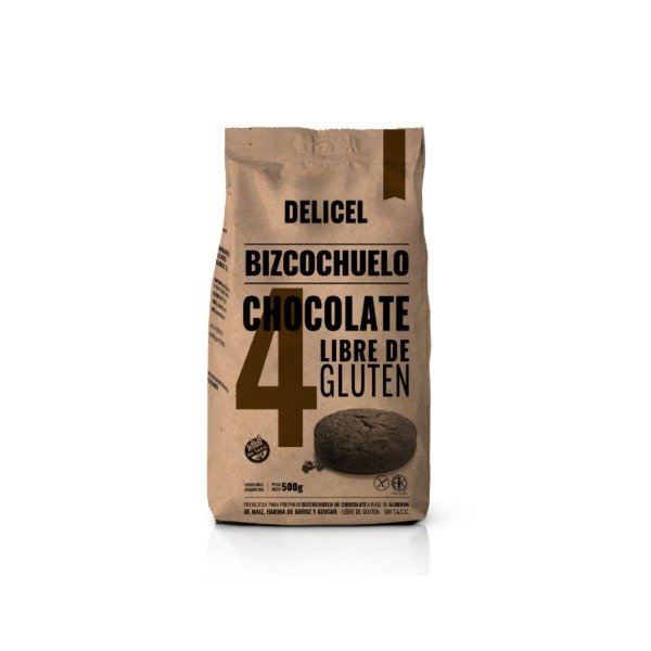 Producto - Premezcla Bizcochuelo de chocolate  - DELICEL - SIN TACC