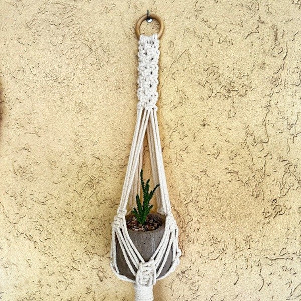 Producto - Porta maceta de Macramé Camelia - 0