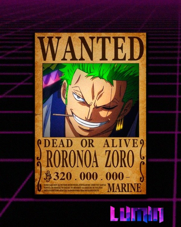 Producto - Cuadro "se busca" Zoro One Piece