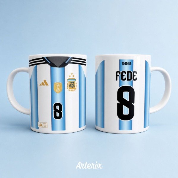 Producto - Dúo de tazas Argentina - Pre Match + Titular personalizada - 3