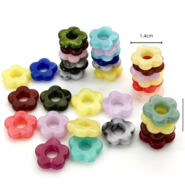 Producto - Argollas de acero quirúrgico con dije flor - Gris - 1