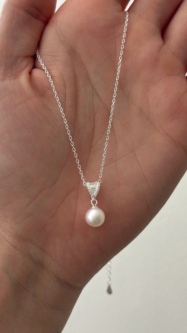 Producto - Conjunto dije perla eng cubic 40 a 45cm P925