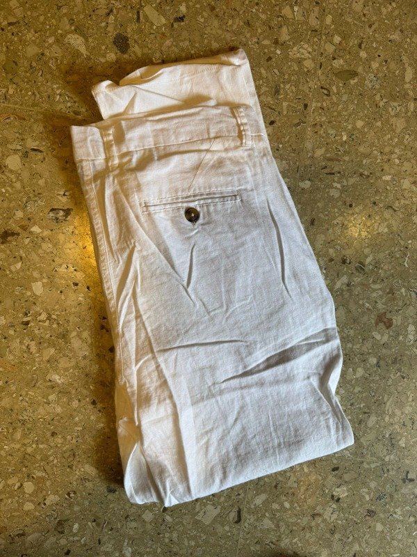 Producto - Pantalon puro lino blanca