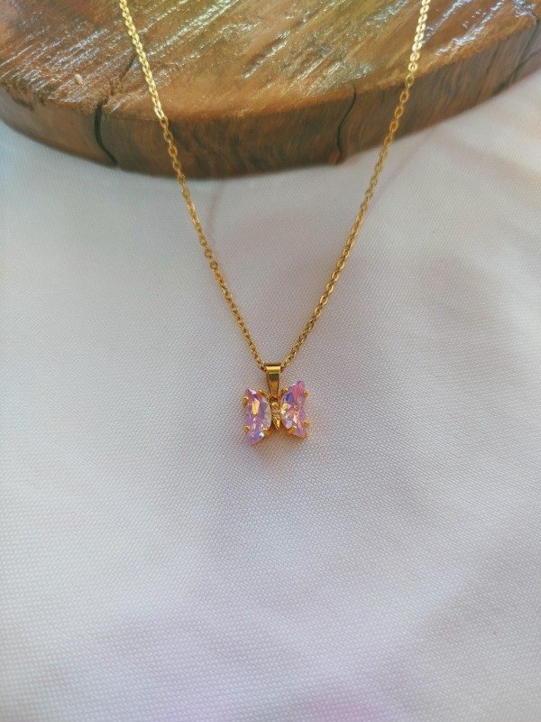 Producto - Collar mariposa rosa ad