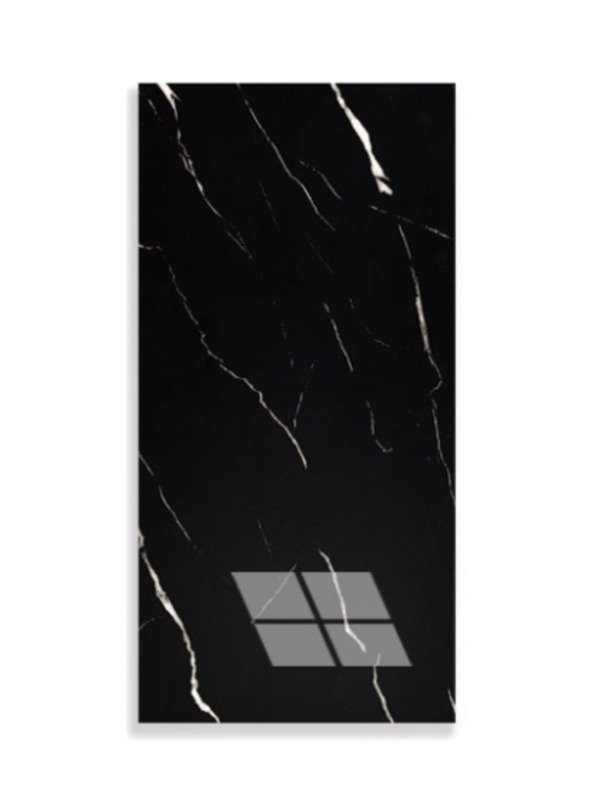 Producto - Placa Autoadhesiva Simil Mármol Negro Vetado 30x60 cm