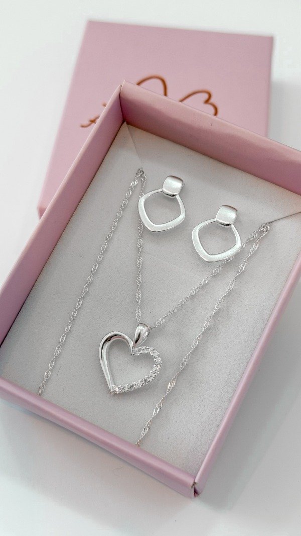 Producto - Conjunto corazon y aros - 1