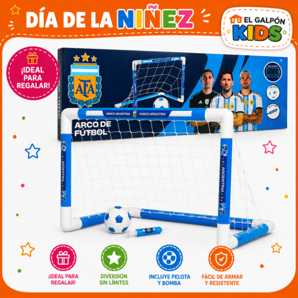 Producto - Arco De Futbol Licencia Afa Oficial Con Pelota En Caja(48Cmx30X30)