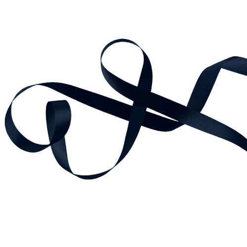 Producto - Cinta raso negro 1,5cm x 1mt