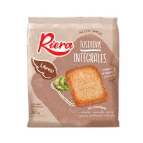 Producto - TOSTADAS RIERA INTEGRALES 18u x 200grs