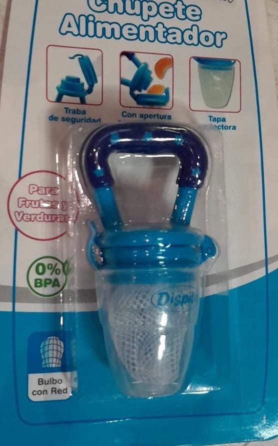 Producto - Chupete fruta con red dispita celeste