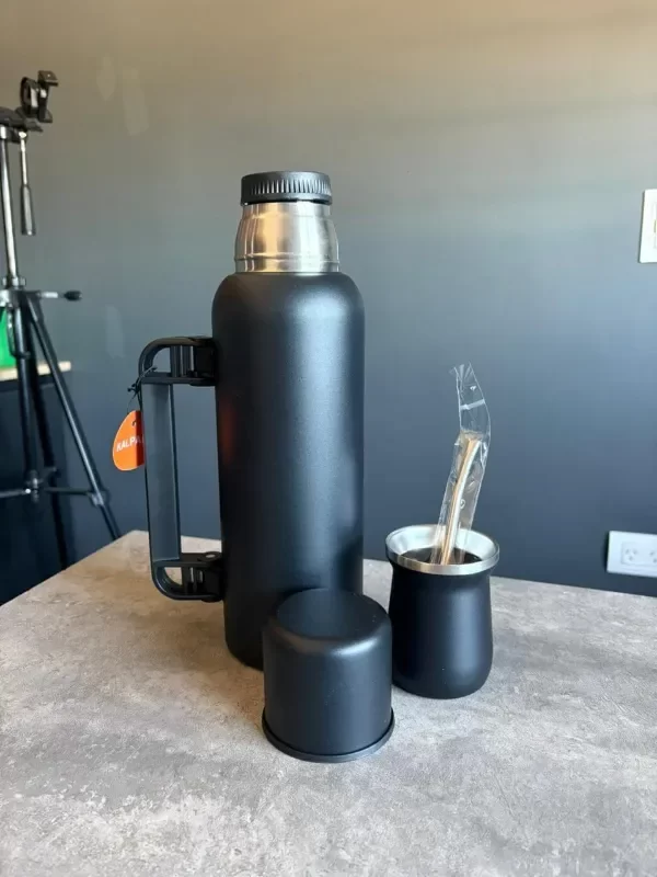 Producto - COMBO MATERO SIMIL NEGRO 1L