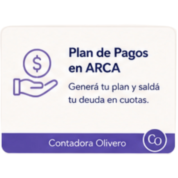 Producto - GENERÁ TU PLAN DE PAGOS EN ARCA y saldá tu deuda en cuotas