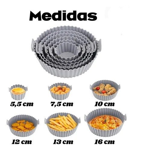 Producto - Pack x 6 moldes silicona freidora de aire
