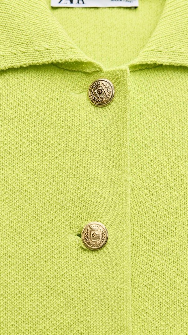 Producto - Cárdigan lima manga corta Zara - 7