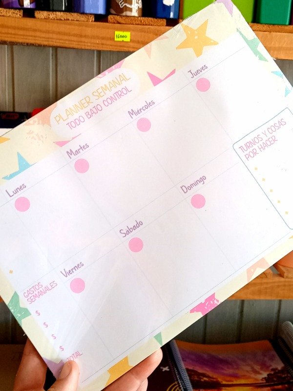 Producto - Planner Semanal Reysa 21 x 29,7 cm 50 hojas A4