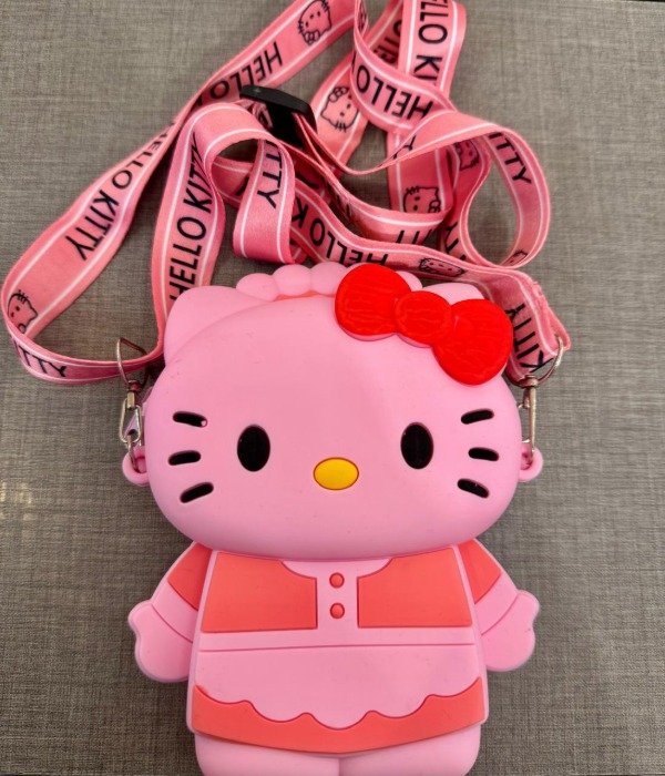 Producto - bandolera de silicona rosa HELLO KITTY