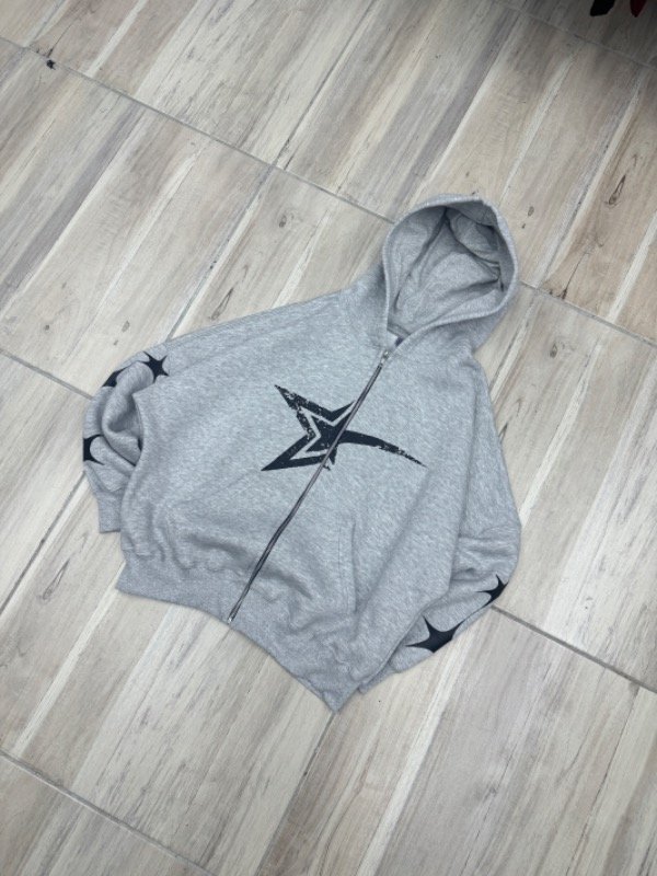 Producto - Campera BoxyFit Star Gris