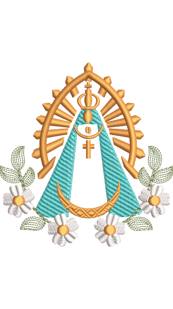 Producto - Virgen de Luján flores 3 flor 6, 8 y 10cm