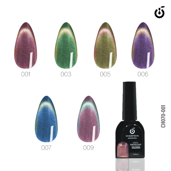 Producto - Esmalte semipermanente ojo de gato 12mlCONSULTAR COLORES DISPONIBLES - Cherimoya