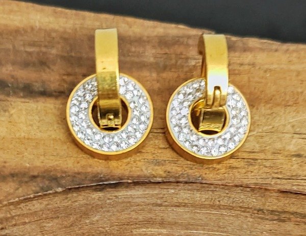 Producto - Argollas 1 cm con Circulo Cubik