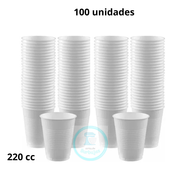 Producto - Vaso Plástico descartable 220cc (paquete 100 unidades)