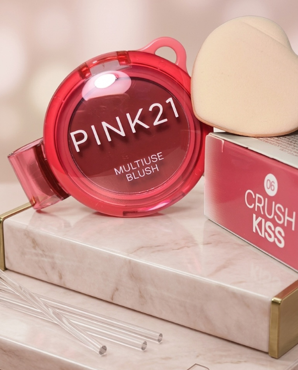 Producto - Lip and Cheek Pink 21 Multiuse Blush + Clip Llavero #6 Crush Kiss