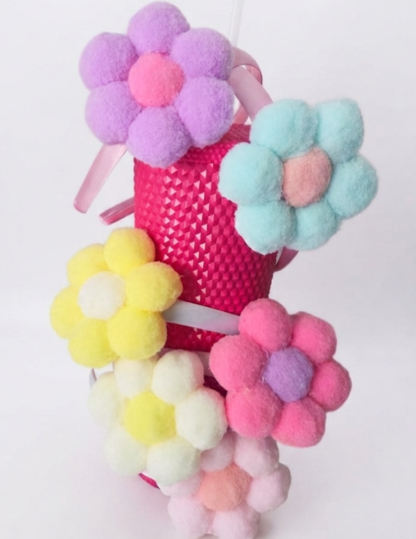 Producto - Vincha Margarita pompón de colores