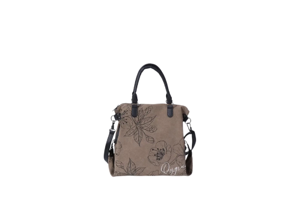 Producto - Bolso lona estampado Flores Visón