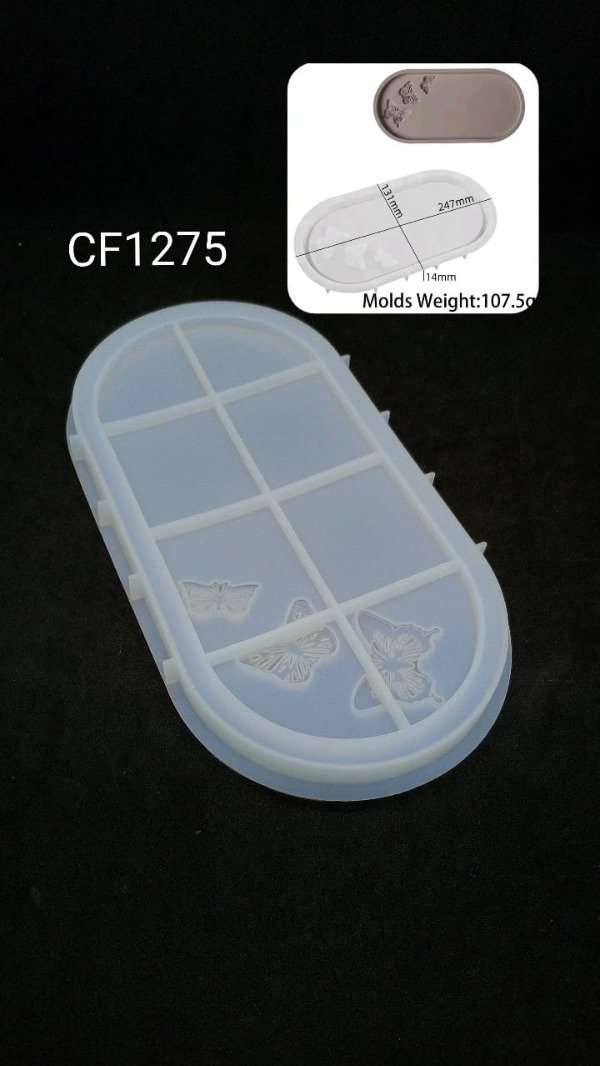 Producto - BANDEJA OVALADA 23CM. CON MARIPOSAS - CF1275