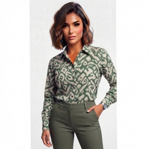 Producto - Camisa Satén rombos. Talle 44/46(5) - 1